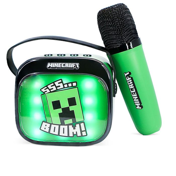 Altavoz y Micro Karaoke LED Minecraft 1 Altavoz y Micro Karaoke LED Minecraft 1
