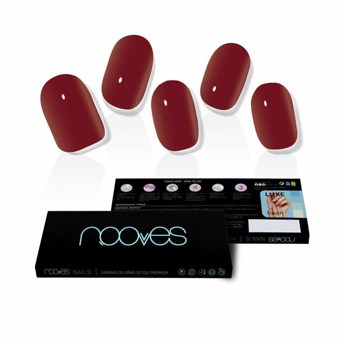 Uñas Postizas Nooves Midnight rain Gel Autoadhesivas 20 Piezas