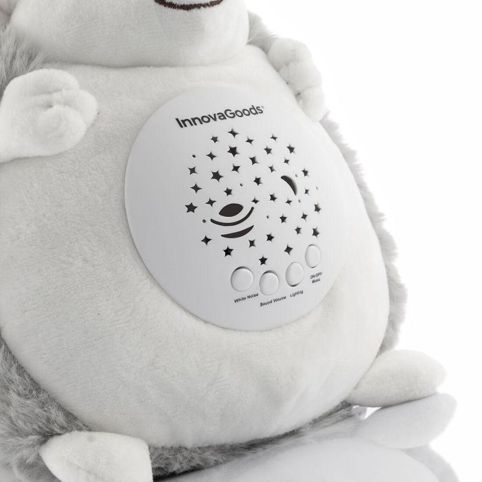 Erizo de Peluche con Ruido Blanco y Proyector Quitamiedos Spikey InnovaGoods 2 Erizo de Peluche con Ruido Blanco y Proyector Quitamiedos Spikey InnovaGoods 2