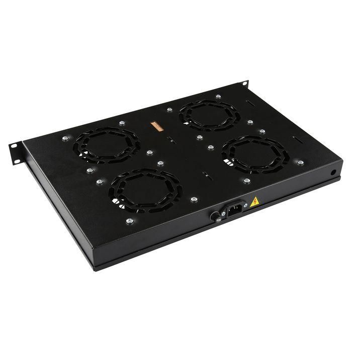 Lanview Módulo Ventilador Horizontal para Rack 1U con Termostato Digital y 4 Ventiladores, Flujo de Aire 560m³/hora para Servidores 1 Lanview Módulo Ventilador Horizontal para Rack 1U con Termostato Digital y 4 Ventiladores, Flujo de Aire 560m³/hora para Servidores 1