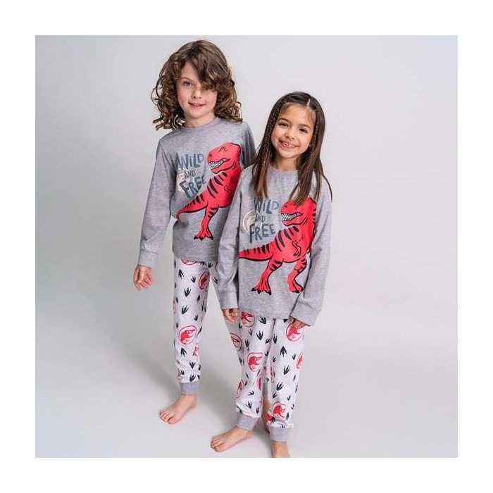 Pijama Infantil Jurassic Park Gris 6 Años 3