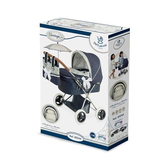 Decuevas Coche de Muñeca Plegable Vintage con Sombrilla 38x65x60cm 6