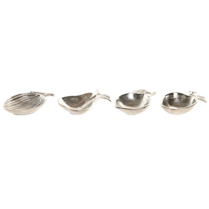 DKD Home Decor Bandeja Vaciabolsillos Shabby Aluminio Plateado 10x4x16 cm Lote de 4 Unidades con Diseños de Frutas Aleatorios 0 DKD Home Decor Bandeja Vaciabolsillos Shabby Aluminio Plateado 10x4x16 cm Lote de 4 Unidades con Diseños de Frutas Aleatorios 0