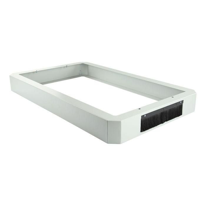 Lanview Módulo Zócalo Metálico 600x600x100mm para Armario Rack 19" Blanco, 1000kg, Gestión de Cables, Elevación y Entrada Cepillada