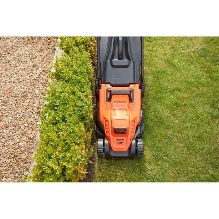 Black+Decker Cortacésped 1600W 38cm bemw471bh-qs, Sistema E-Drive, Bolsa 45L 5 Black+Decker Cortacésped 1600W 38cm bemw471bh-qs, Sistema E-Drive, Bolsa 45L 5