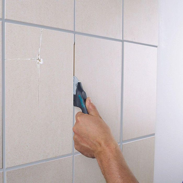 Wolfcraft Rascador de juntas 5570000 para retirar mortero en baldosas de 2,5 a 6mm ancho 1