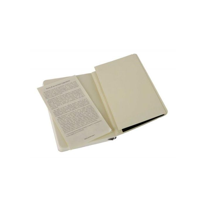 Cuaderno Moleskine Clasico Tapa Blanda 9X14 192H 70Gr. Lisa Con Goma Negra 1