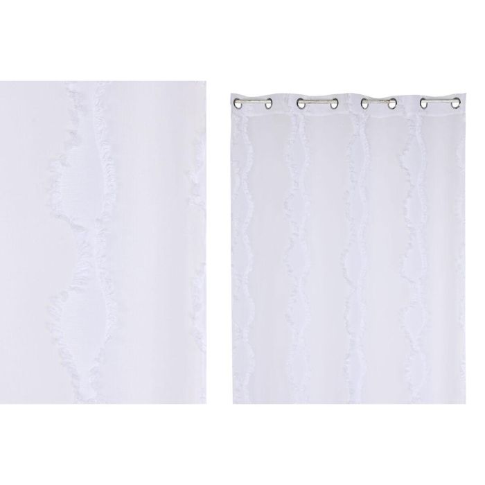 Cortina Boho DKD Home Decor Blanco 260 x 140 cm 1