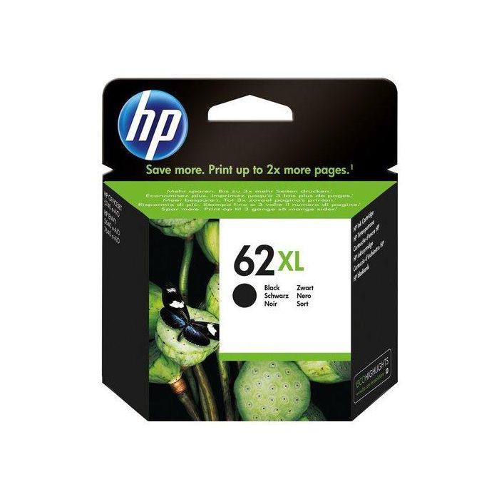 HP Cartucho de tinta 62XL Negro (C2P05AE) - Compatible con HP ENVY 5540/5546/5640/7640, OfficeJet 200/5740