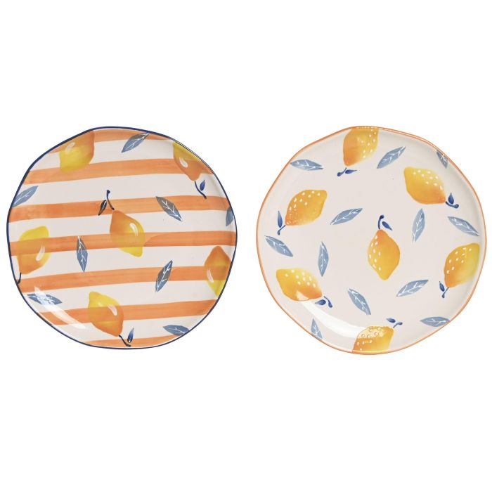 Plato Mediterraneo DKD Home Decor Azul Amarillo 27 x 2.7 x 27 cm (2 Unidades) 0 Plato Mediterraneo DKD Home Decor Azul Amarillo 27 x 2.7 x 27 cm (2 Unidades) 0