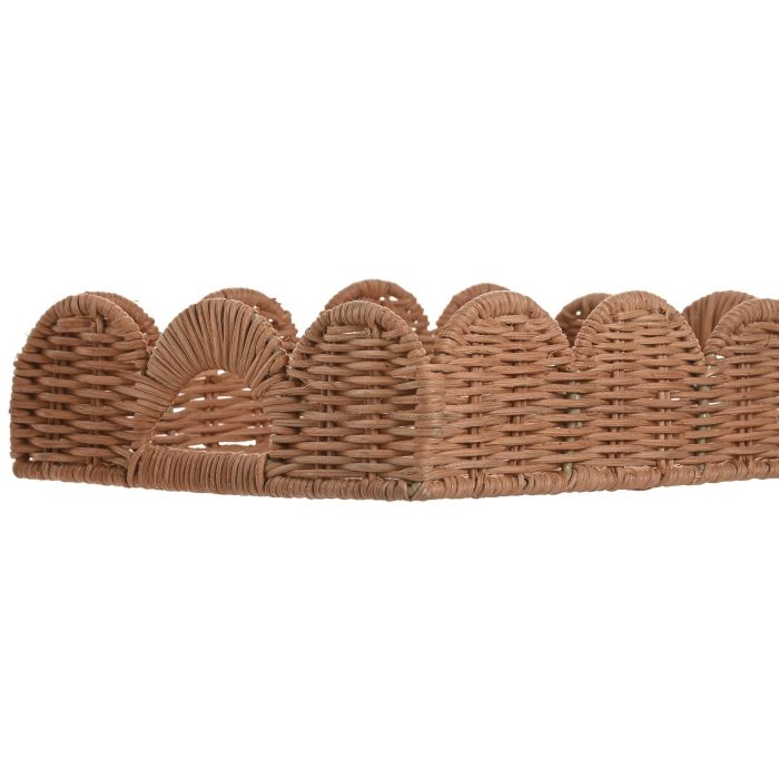 Bandeja Decoracion Tropical DKD Home Decor Natural 30 x 9 x 40 cm Set de 3 (2 Unidades) 2