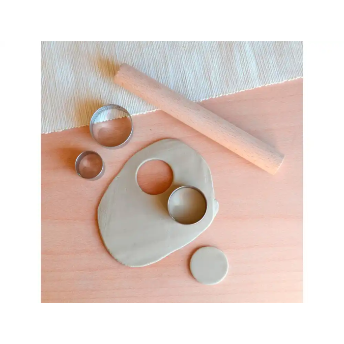 Sio-2 Cortadores Metálicos SIO-2 para Cerámica y Arcilla - Set de 3 Piezas Redondas - Herramientas para Manualidades y Modelado