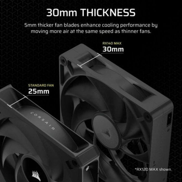 CORSAIR CO-9051043-WW iCUE LINK RX140 Max Ventilador Único para Refrigeración de PC 12 CORSAIR CO-9051043-WW iCUE LINK RX140 Max Ventilador Único para Refrigeración de PC 12