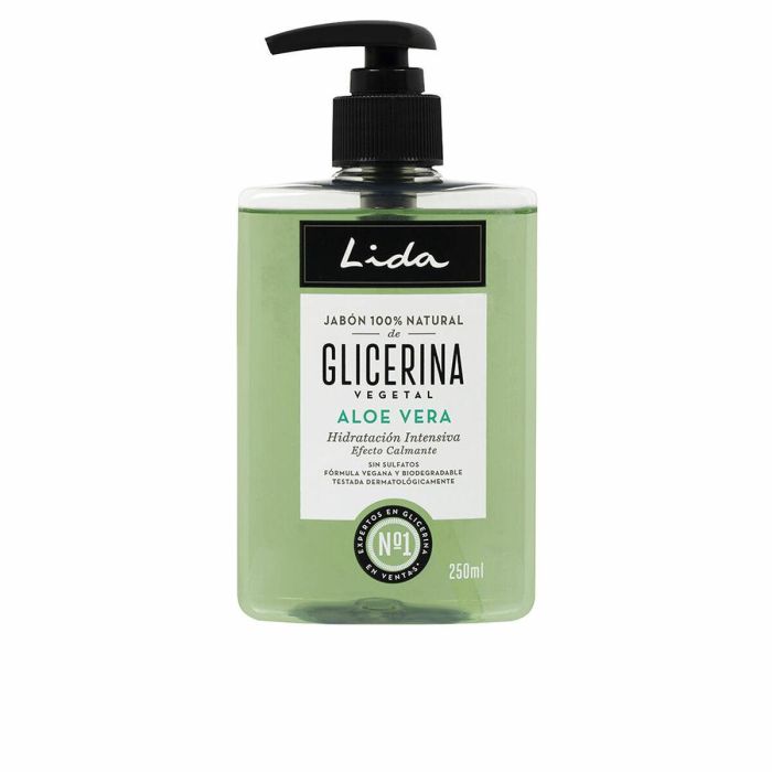 Lida Jabón de Manos 100% Natural Glicerina y Aloe Vera para Pieles Sensibles | Hidratante y Suavizante 250 ml Lida Jabón de Manos 100% Natural Glicerina y Aloe Vera para Pieles Sensibles | Hidratante y Suavizante 250 ml