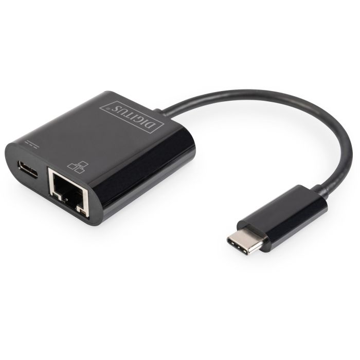 Digitus Adaptador USB Type-C a Gigabit Ethernet con Power Delivery, Negro 0 Digitus Adaptador USB Type-C a Gigabit Ethernet con Power Delivery, Negro 0