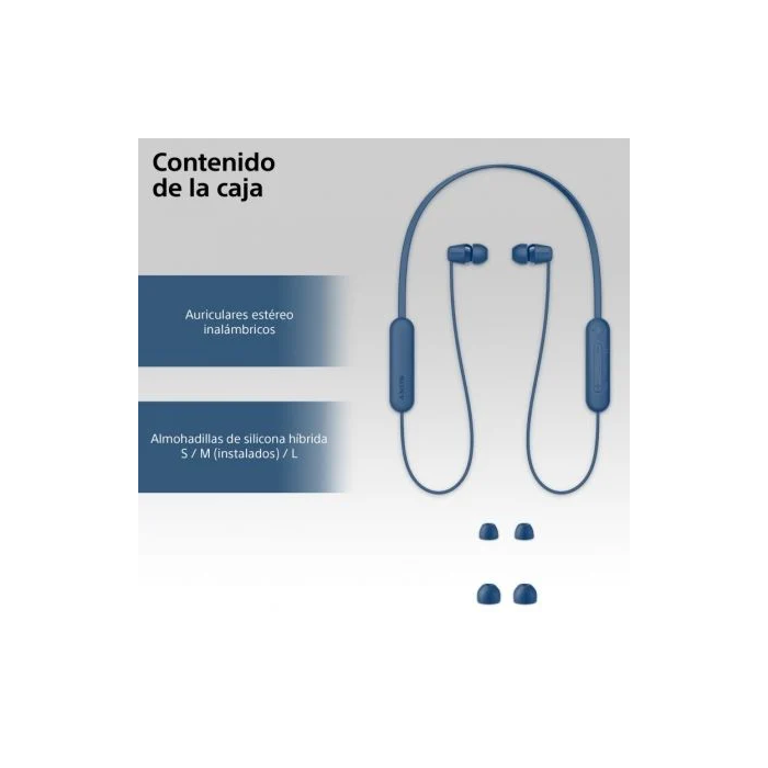 Auriculares Bluetooth Sony WI-C100 Azul 4