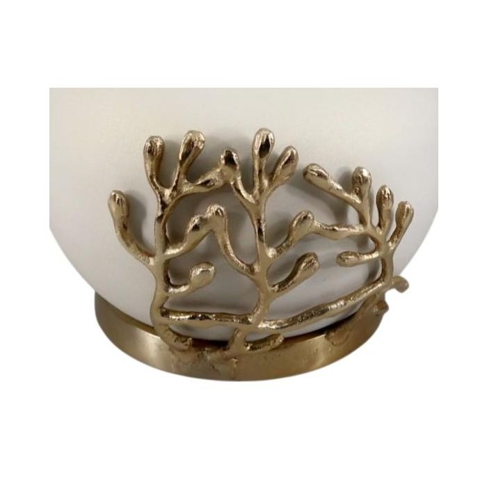 Jarron Moderno DKD Home Decor Blanco Dorado 19 x 18 x 19 cm 1 Jarron Moderno DKD Home Decor Blanco Dorado 19 x 18 x 19 cm 1