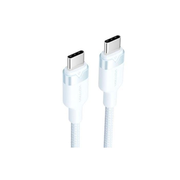 Cable USB 2.0 Tipo-C 3A Vention TRDSF/ USB Tipo-C Macho - USB Tipo-C Macho/ Hasta 60W/ 480Mbps/ 1m/ Azul 1