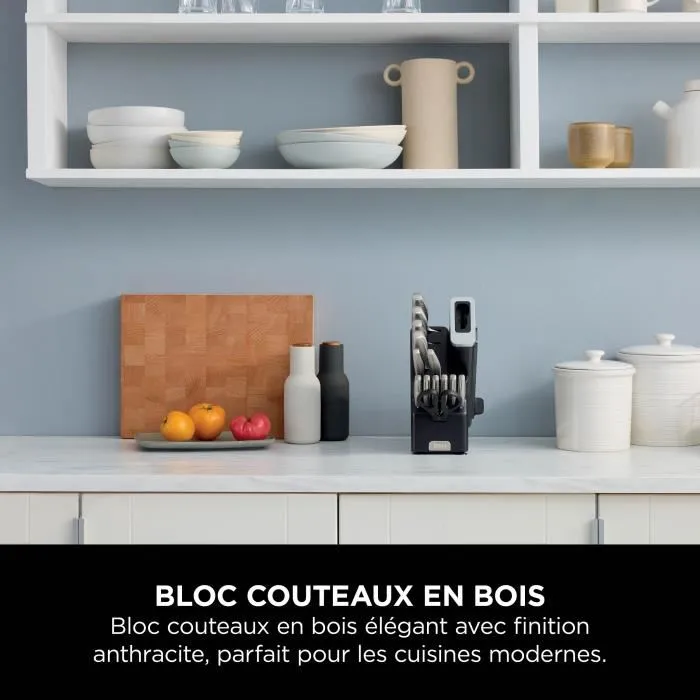 Ninja Juego de Cuchillos StaySharp de 14 Piezas - Acero Inoxidable y Bloque de Madera - K62014EUUK 3 Ninja Juego de Cuchillos StaySharp de 14 Piezas - Acero Inoxidable y Bloque de Madera - K62014EUUK 3