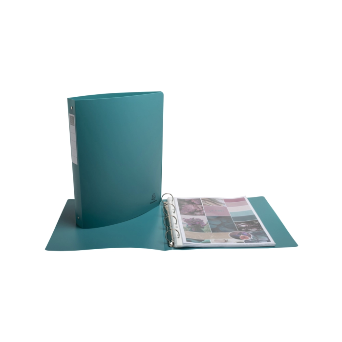 Exacompta Carpeta de 4 Anillas 30 mm Din A4+ Polipropileno Reciclado Colores Surtidos 7