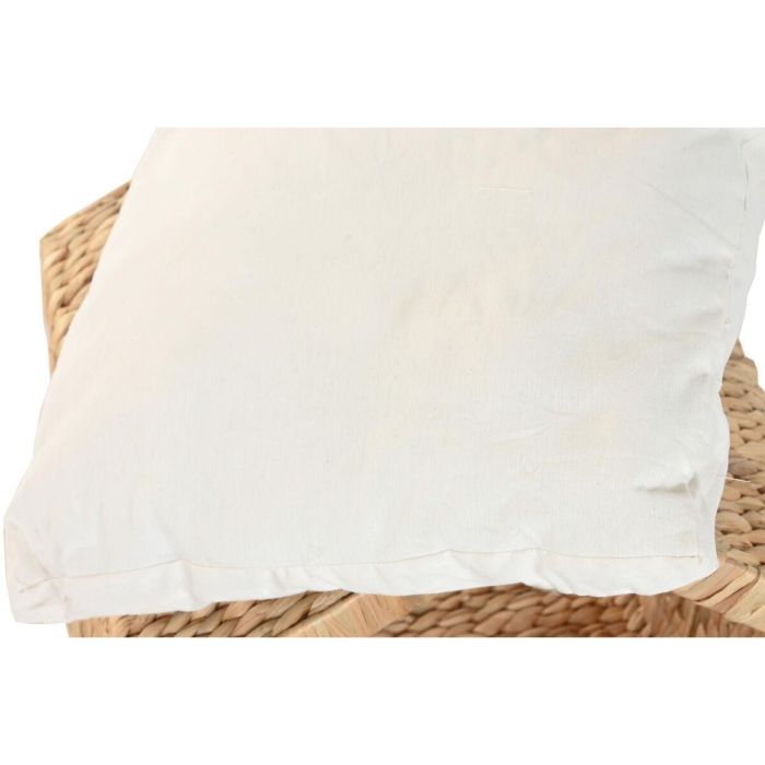DKD Home Decor Cama para Mascota de Jacinto de Agua y Metal Natural Crema 43x43x46 cm 2