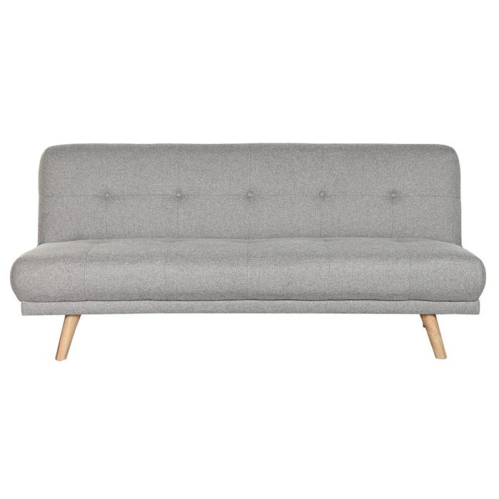 DKD Home Decor Sofá Cama Scandi de Poliéster y Rubberwood Gris 80 x 76 x 172 cm 1