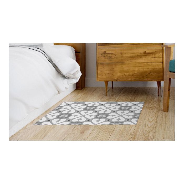 Croma Collection Alfombra vinílica Bcn 45x75 cm, PVC, antideslizante, gris estampado 1