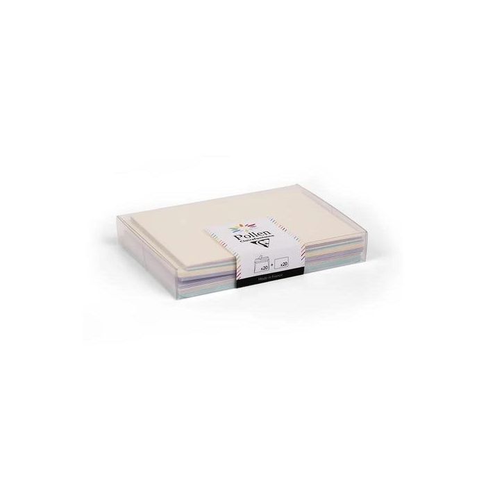 Set Cartas Clairefontaine Pollen 20 Sobres 114X162 + 20 Tarjetas 110X155 Nacimiento 5 unidades