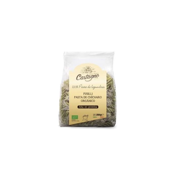 CASTAGNO Espirales de Guisantes Ecológicos 250gr - Pasta Alimenticia Vegana Fuente de Proteínas