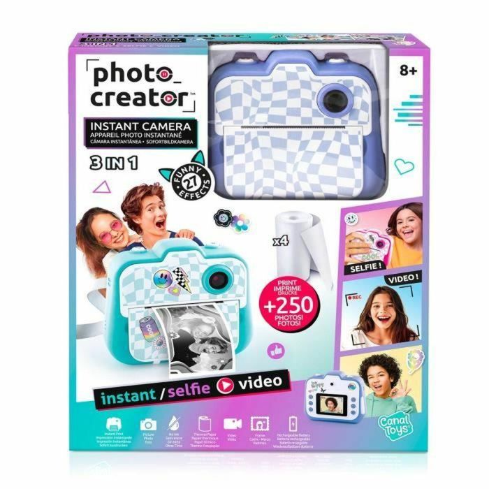 Canal Toys CLK 057/CTCLK057 - Cámara instantánea Creator para niños, impresión instantánea, color azul 2 Canal Toys CLK 057/CTCLK057 - Cámara instantánea Creator para niños, impresión instantánea, color azul 2