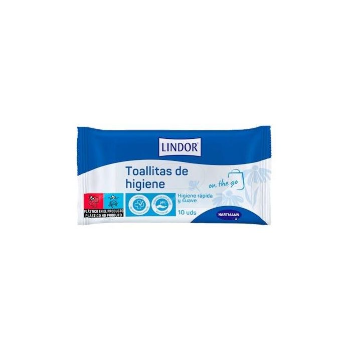 LINDOR Toallitas Higiénicas On-The-Go, 10 Unidades