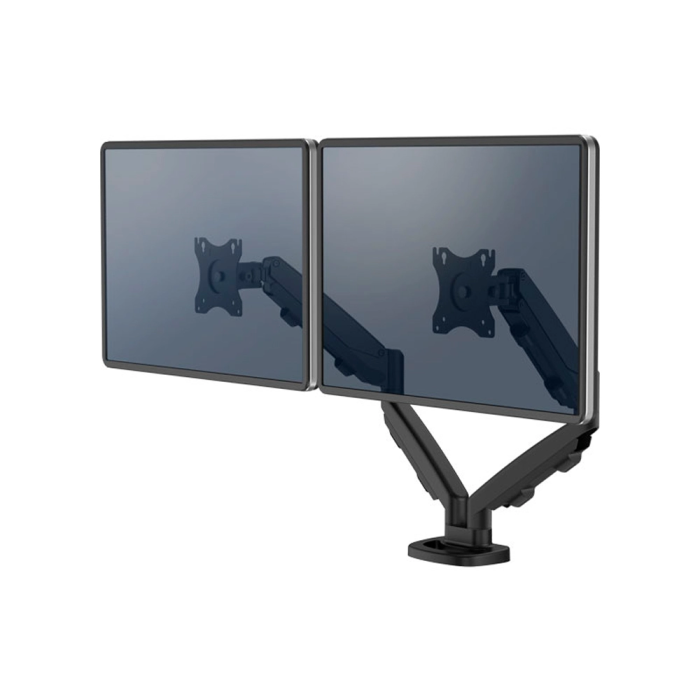 Fellowes EPPA 9683401 Soporte de Monitor Doble, Negro, Montaje de Pinza/Atornillado, Ajuste de Altura, Negro 1 Fellowes EPPA 9683401 Soporte de Monitor Doble, Negro, Montaje de Pinza/Atornillado, Ajuste de Altura, Negro 1