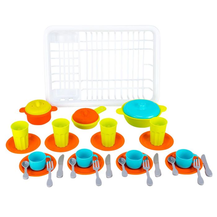 Tachan Escurridor Grande 35 Piezas Juego de Vajilla de Imitación para Niños +3 Años 1