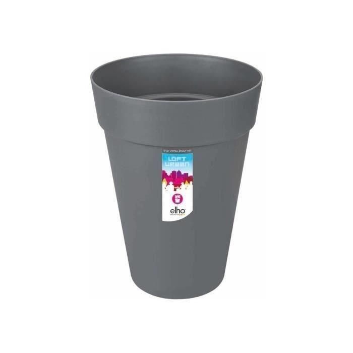 ELHO Loft Urban Maceta redonda High 42 - Negro - Ø 42 x H 56 cm - exterior - 100% reciclado ELHO Loft Urban Maceta redonda High 42 - Negro - Ø 42 x H 56 cm - exterior - 100% reciclado