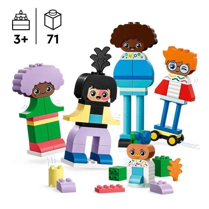 LEGO 10423 DUPLO My Town Personajes para Construir con Diferentes Emociones, Juguete con 71 Ladrillos con 5 Personajes 1