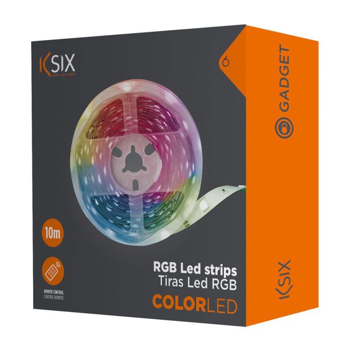 Tiras LED KSIX 1 24W Negro B (10 m) 2 Tiras LED KSIX 1 24W Negro B (10 m) 2