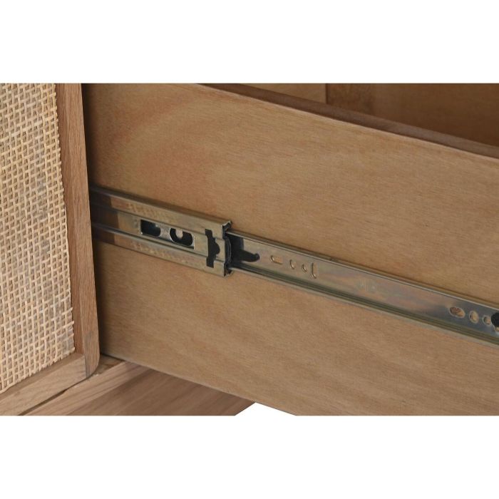 DKD Home Decor Buffet Tropical Natural Roble Ratán MDF Chapa con 3 Cajones 4 Puertas - 182x45x71 cm 4 DKD Home Decor Buffet Tropical Natural Roble Ratán MDF Chapa con 3 Cajones 4 Puertas - 182x45x71 cm 4