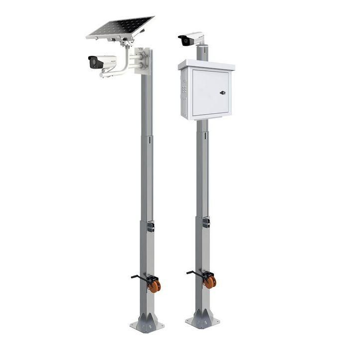 LOGON PROFESSIONAL RCCTV011 Mástil Telescópico de Aluminio, 2-6m Abierto/Cerrado, Carga 30kg, RAL7035 con Polea Manual 2