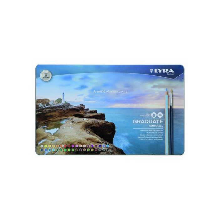 Lapiz Lyra Graduate Aquarell Estuche Metal De 36