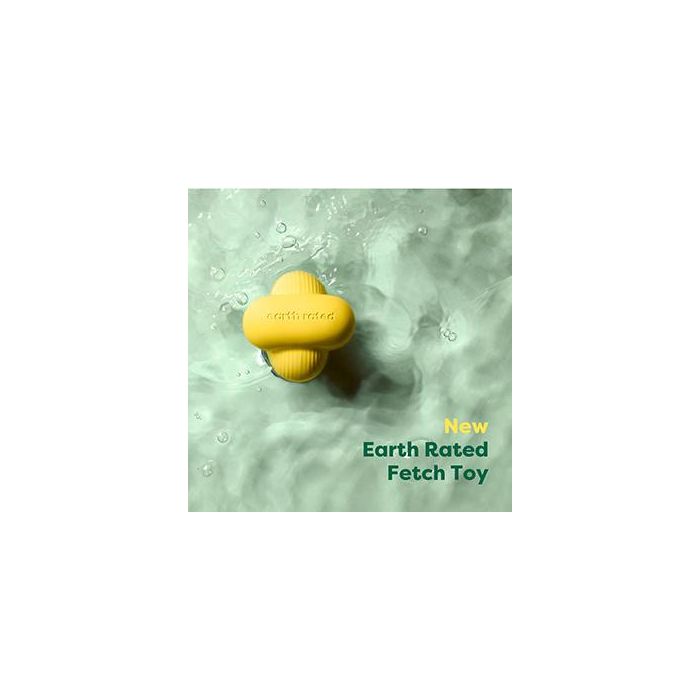 Earth Rated Juguete Fetch para Perro, Tamaño S, Amarillo. Caucho natural que flota, con rebote impredecible. Ideal para perros hasta 7kg. 2 Earth Rated Juguete Fetch para Perro, Tamaño S, Amarillo. Caucho natural que flota, con rebote impredecible. Ideal para perros hasta 7kg. 2