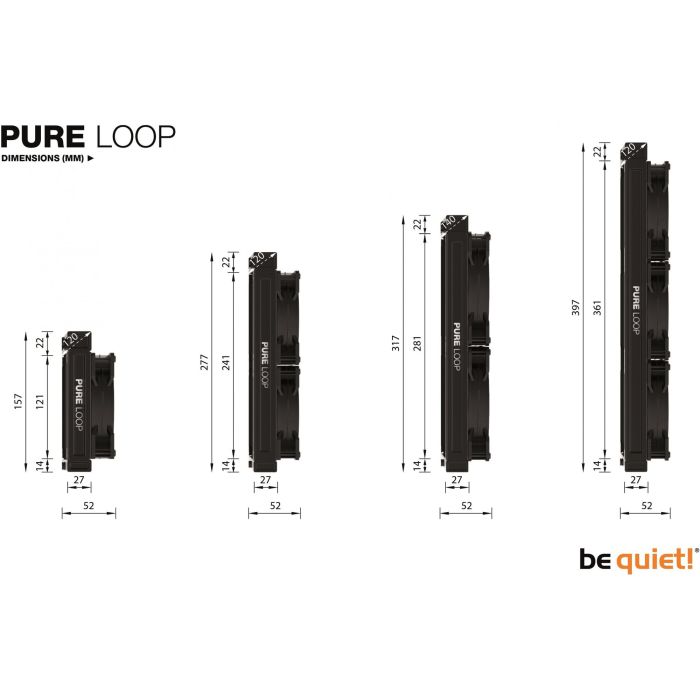 be quiet! PURE LOOP 120mm Refrigeración Líquida para Procesador con Ventilador de 12 cm Negro 6