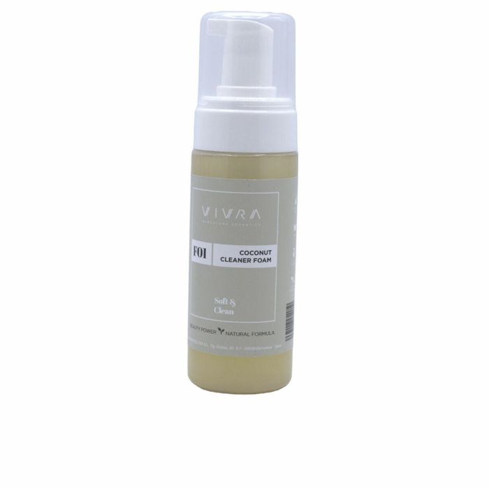 Vivra Coconut Cleaner Foam Espuma Limpiadora Facial Hidratante y Purificadora Vegana con 98.65% Ingredientes Naturales 150 ml Vivra Coconut Cleaner Foam Espuma Limpiadora Facial Hidratante y Purificadora Vegana con 98.65% Ingredientes Naturales 150 ml