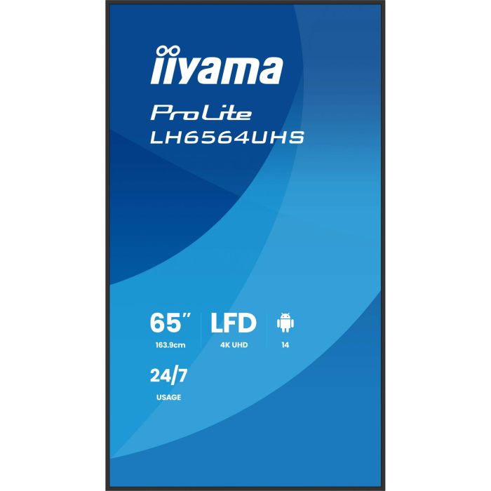 iiyama Pantalla Profesional 65" 4K UHD VA DLED 500cd/m² con Android 14, 24/7, Soporte Mural y Orientación Flexible 7