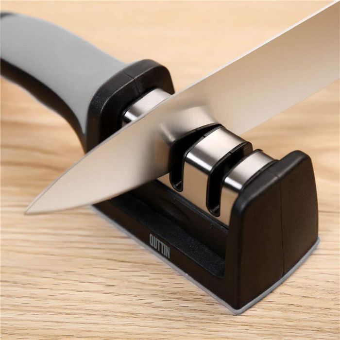 Quttin Afilador de Cuchillos Prb de Tres Filos, 21.5 x 5 x 5.6 cm, 140 g (12 Unidades) 2 Quttin Afilador de Cuchillos Prb de Tres Filos, 21.5 x 5 x 5.6 cm, 140 g (12 Unidades) 2