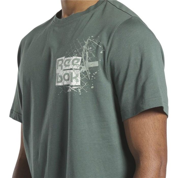 Camiseta de Manga Corta Hombre Reebok Graphic Series Verde M 3 Camiseta de Manga Corta Hombre Reebok Graphic Series Verde M 3