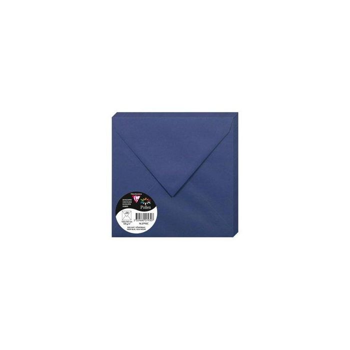 Sobre Clairefontaine Pollen 165X165 120G Azul Noche Paquete De 20