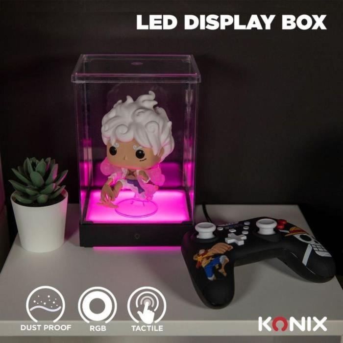 Konix Caja de Visualización LED para Figuras 3328170302814 Compatible con Funko Pop / Banpresto Qposket Iluminación RGB Cable USB 15 Konix Caja de Visualización LED para Figuras 3328170302814 Compatible con Funko Pop / Banpresto Qposket Iluminación RGB Cable USB 15