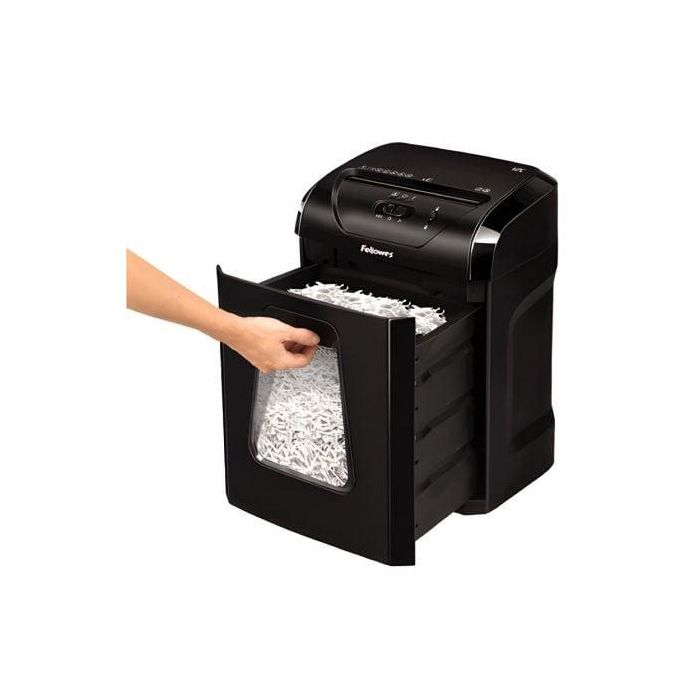 Fellowes 12C Destructora de Papel Corte Partículas 4x40mm P-4 para 12 Hojas, Papelera 19L, Grapas y Tarjetas, Hogar/Oficina Negra 2