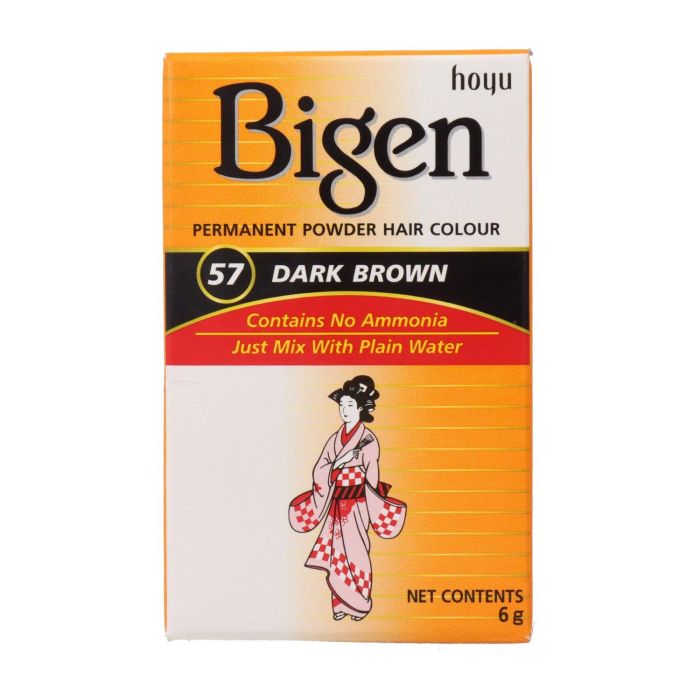 Bigen Coloración Baño de Color 57 Dark Brown 6 gr