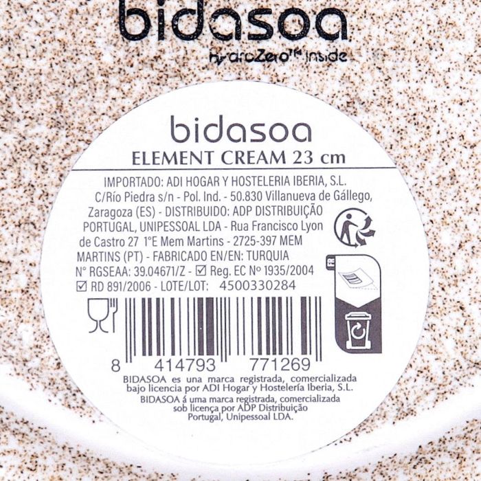 Plato Hondo Porcelana Element Hydrozero Bidasoa 23 cm (6 Unidades) 6